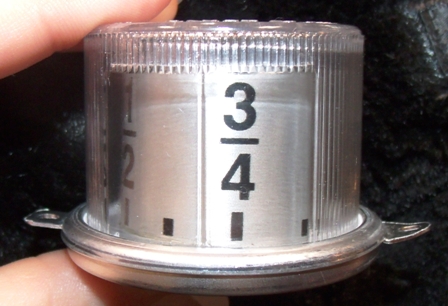 Sideview dial for SR set stem gauges. 6500 and 8600